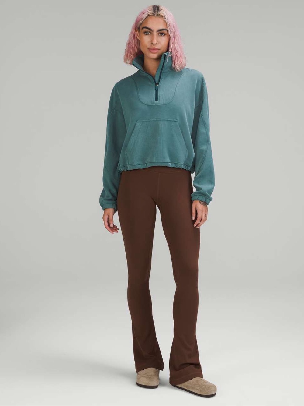 Lululemon brushed softstreme ribbed half zip - Picture 2 of 10